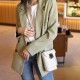 Fashionable genuine leather chain phone bag, Chanel 2025 new diamond-cut gemstone small gold ball shoulder and crossbody calfskin bag