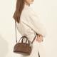 Retro new genuine leather women's bags, cross-border vegetable-tanned cowhide Boston bowling bags, niche shoulder and crossbody handbags