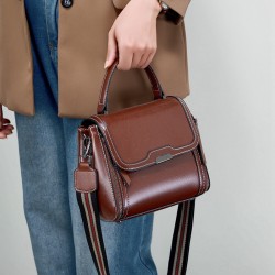 Genuine leather women's bag, 2025 new style bucket bag, genuine leather women's crossbody bag, commuter bag, single shoulder bag