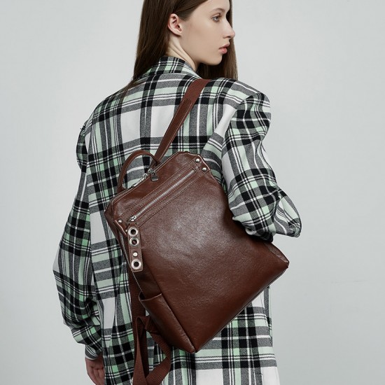 2025 new large-capacity, lightweight, niche genuine leather women's travel backpacks 2025 new large-capacity, lightweight, niche genuine leather women's travel backpacks
