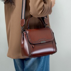 Genuine leather women's bag, 2025 new style bucket bag, genuine leather women's crossbody bag, commuter bag, single shoulder bag