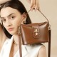 New trendy urban minimalist genuine leather women's bags, 2025 crossbody bags, light luxury niche premium capsule lock bags. New trendy urban minimalist genuine leather women's bags, 2025 crossbody bags, light luxury niche premium capsule lock bags.