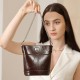 Waxed top-grain cowhide fashionable small luxury bag, 2025 new style, simple cell phone and coin bucket bag Waxed top-grain cowhide fashionable small luxury bag, 2025 new style, simple cell phone and coin bucket bag