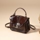 Top-grain cowhide high-end commuter large capacity handbag, Cambridge bag, shoulder and crossbody messenger bag, genuine leather women's bag