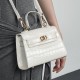 Genuine leather niche crossbody bag, 2025 summer new commuter fashionable crocodile-patterned Kelly handbag Genuine leather niche crossbody bag, 2025 summer new commuter fashionable crocodile-patterned Kelly handbag
