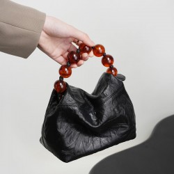 New Chinese-style beaded bag, a unique niche top-grain cowhide bag, a women's hand-scratched lunch box bag, a beaded handbag and crossbody bag.