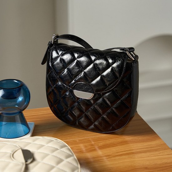 24 Early Fall New Fashion Genuine Leather High-End Handbag, Solid Color Elegant Single-Shoulder Crossbody Tote Bag