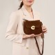 Yan Xiaofang women's bags, 2025 spring/summer new niche design, French retro textured frosted velvet commuter bag Yan Xiaofang women's bags, 2025 spring/summer new niche design, French retro textured frosted velvet commuter bag