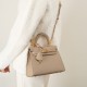 2025 new spring and summer fashionable cowhide, high-quality genuine leather Kelly bag, mini crossbody handbag for women