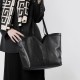 2025 autumn minimalist Korean-style genuine leather tote bag, large-capacity shoulder bag, underarm handbag, cowhide.