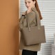 Large Capacity Genuine Leather Tote Bag, 2025 Spring/Summer New Style, High-End Niche Shoulder Bag, Fashionable and Versatile Bucket Bag