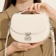 Original New Genuine Leather Saddle Bag, Retro Wide Shoulder Strap Women's Bag, Luxury High-End Niche Casual Crossbody Small Bag with Lock Original New Genuine Leather Saddle Bag, Retro Wide Shoulder Strap Women's Bag, Luxury High-End Niche Casual Crossbody Small Bag with Lock