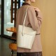 Top-grain cowhide croissant bag, genuine leather horn bag, niche design, Korean saddle bag, fashionable and versatile shoulder and crossbody bag