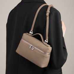 Yan top-grain cowhide LP19 lunch box bag, genuine leather women's bag, 2025 new Gigi-style handbag