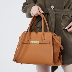 Spring Seasonal luxury leather bags for women, 2025 new stylish platinum bags, large-capacity mother's commuter handbags.
