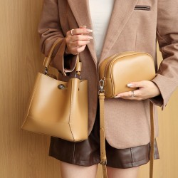 Women's handbags, 2025 new versatile genuine leather women's handbags, luxury small shoulder and crossbody saddle bag