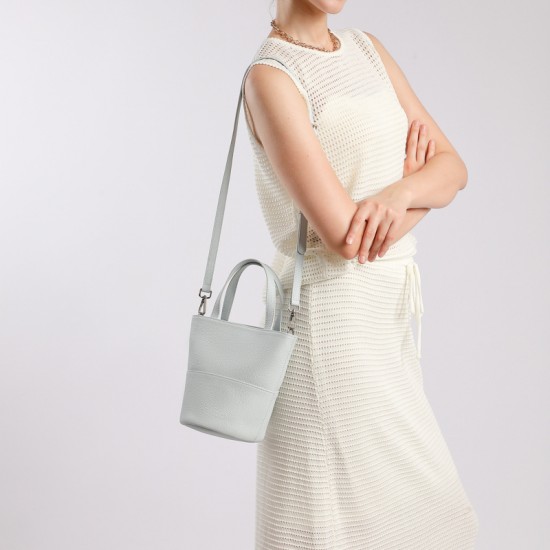 2025 niche new genuine leather basket shoulder and crossbody bag, Korean niche design, fashionable and versatile bucket bag 2025 niche new genuine leather basket shoulder and crossbody bag, Korean niche design, fashionable and versatile bucket bag