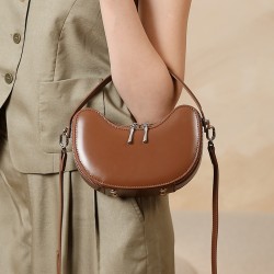 New niche design genuine leather Apple Yuanbao Super hot summer bags, exquisite, high-end handbags, shoulder bags, and crossbody bags for women.