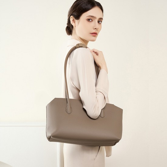Niche minimalist new luxury genuine leather women's bag, tote bag, French cowhide underarm bag, shoulder bag, commuter bag