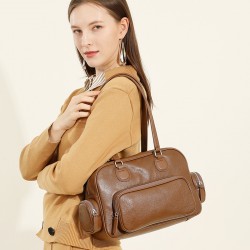 Saddle bag, 2025 new popular genuine leather women's crossbody bag, light luxury, niche shoulder bag
