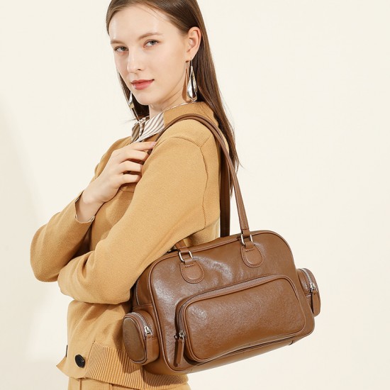 Saddle bag, 2025 new popular genuine leather women's crossbody bag, light luxury, niche shoulder bag Saddle bag, 2025 new popular genuine leather women's crossbody bag, light luxury, niche shoulder bag