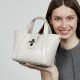 2025 New Genuine Leather Women's Crossbody Bag, Crocodile-Pattern Light Luxury Niche High-End Basket Tote Bag