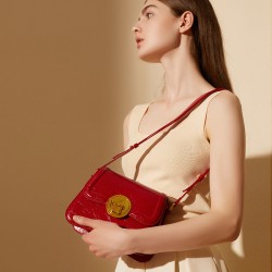 Retro solid color women's bowling handbag, spring/summer new cross-border versatile commuter underarm shoulder bag