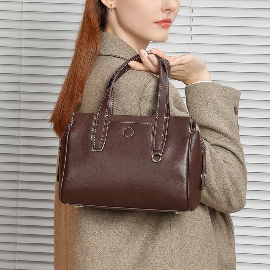 Cowhide Women's Spring/Summer New Retro Commuter Single Shoulder Crossbody Bags, Vegetable Basket Bags, Genuine Leather Handbags Cowhide Women's Spring/Summer New Retro Commuter Single Shoulder Crossbody Bags, Vegetable Basket Bags, Genuine Leather Handbags