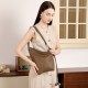 Autumn new genuine leather lazy dumpling bags, niche asymmetrical design, minimalist knotted horn bags, single-shoulder crossbody women's bags