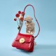 Retro solid color women's bowling handbag, spring/summer new cross-border versatile commuter underarm shoulder bag Retro solid color women's bowling handbag, spring/summer new cross-border versatile commuter underarm shoulder bag