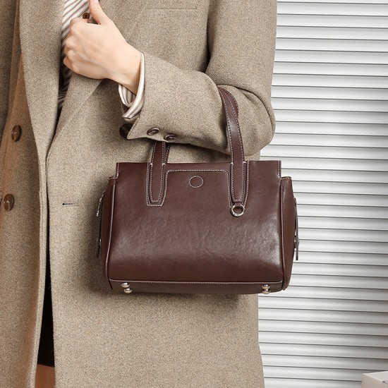 Cowhide Women's Spring/Summer New Retro Commuter Single Shoulder Crossbody Bags, Vegetable Basket Bags, Genuine Leather Handbags Cowhide Women's Spring/Summer New Retro Commuter Single Shoulder Crossbody Bags, Vegetable Basket Bags, Genuine Leather Handbags