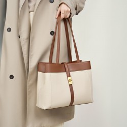 2025 new cowhide commuter work bag, large-capacity, versatile underarm bag, fashionable women's bag