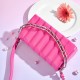 New cowhide LP lunch box bag for women, luxury handbag Kelly bag, 2025 new shoulder and crossbody cosmetic bag.