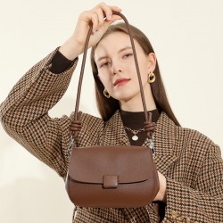 Elegant and popular top-grain cowhide TOGO New mini crossbody bag for women, versatile and stylish mobile phone shoulder bag.