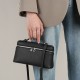 Top-grain cowhide LP19 lunch box bag, genuine leather women's bag, 2025 New Gigi-style box-shaped handbag, small crossbody bag Top-grain cowhide LP19 lunch box bag, genuine leather women's bag, 2025 New Gigi-style box-shaped handbag, small crossbody bag