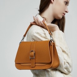 2025 new genuine leather women's bags, mom bags, simple commuter handbags, crossbody bags, saddle bags.