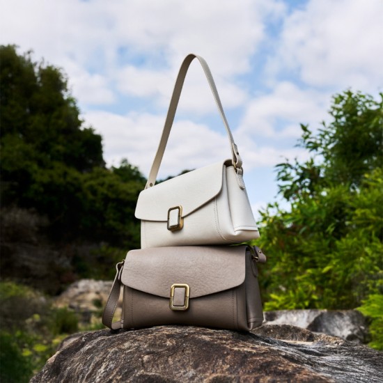 Spring and summer Maillard genuine leather women's handbag, 2025 new niche high-quality shoulder and crossbody bag for women's commuting