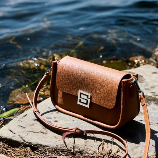 Spring and summer genuine leather women's bags, niche, high-end, fashionable small square bags, cross-border TOGO top-grain cowhide shoulder and crossbody bags