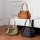 Large, stylish and simple top-grain cowhide handbag, pleated basket bag, elegant genuine leather shoulder and crossbody bag Large, stylish and simple top-grain cowhide handbag, pleated basket bag, elegant genuine leather shoulder and crossbody bag