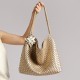 Large Gun-Style Niche Handwoven Handbag Tote, Casual Lazy Style Single-Shoulder Underarm Bucket Tote Large Gun-Style Niche Handwoven Handbag Tote, Casual Lazy Style Single-Shoulder Underarm Bucket Tote