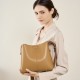 Genuine leather women's bag, 2025 new spring bucket bag, soft leather shoulder crossbody tote, large capacity commuter handbag