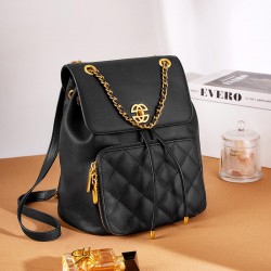 2025 new women's backpack, a Chanel-style chain backpack, a high-quality travel bag
