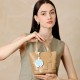Niche handmade genuine leather woven basket bag for women, 2025 new style, versatile and fashionable commuter cowhide shoulder crossbody bag
