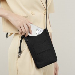 2025 New Top-Grain Cowhide Leather Diamond-Patterned Women's Bag Chain bag, underarm crossbody bag, black genuine leather women's bag