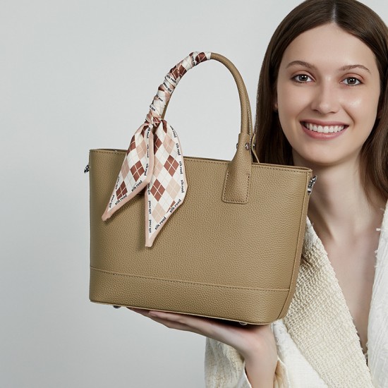 Genuine leather women's bag, 2025 new women's handbag, stylish mother's bag, large-capacity vegetable basket crossbody bag Genuine leather women's bag, 2025 new women's handbag, stylish mother's bag, large-capacity vegetable basket crossbody bag
