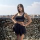 Amazon European and American women's wear pleated drawstring sporty mini skirt, pleated drawstring high-waist sexy short skirt Amazon European and American women's wear pleated drawstring sporty mini skirt, pleated drawstring high-waist sexy short skirt