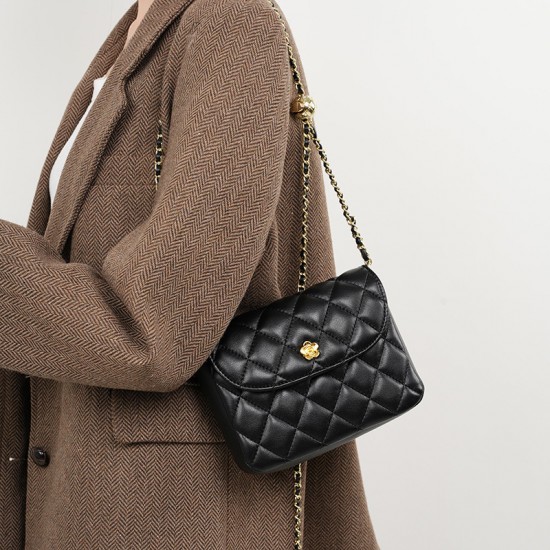 2025 autumn New women's handbag, handmade top-grain cowhide woven handbag, genuine leather shoulder bag, crossbody commuter bag