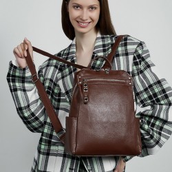 2025 new large-capacity, lightweight, niche genuine leather women's travel backpacks