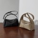 Spring/Summer New Top-Grain Cowhide Handbag with Detachable Handle and Crossbody Earrings, Eaves Bag, Single Shoulder and Crossbody Genuine Leather Women's Handbag