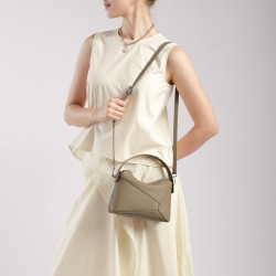 2025 new bucket bag, genuine leather shoulder bag, simple and stylish soft leather large-capacity crossbody bag